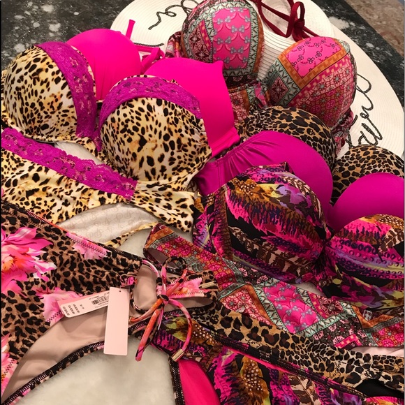 Victoria's Secret Other - Lot of five 34B bombshells and matching bottoms S/M